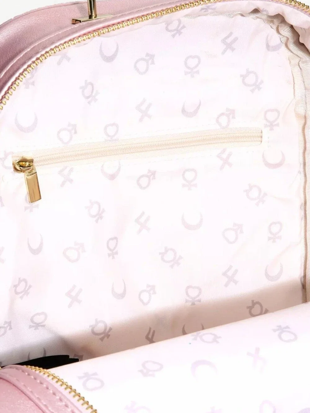 Loungefly Sailor Moon Spiral Heart Moon Rod Mini Backpack Pink Gold